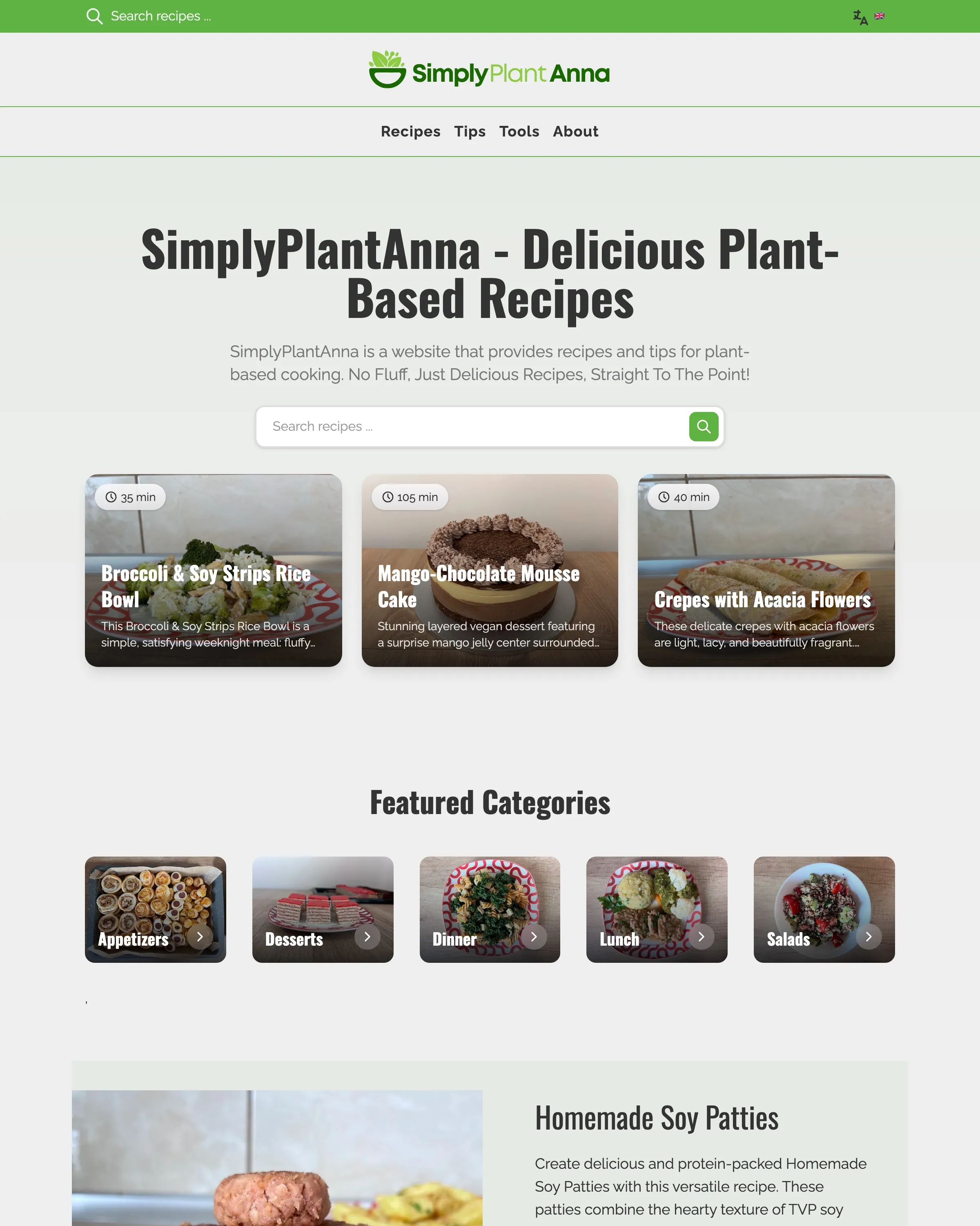 Simply Plant Anna website